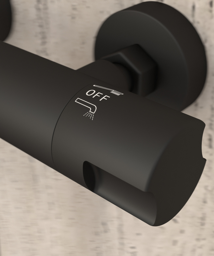 Duschthermostat Aufputz Schwarz - Corbeau