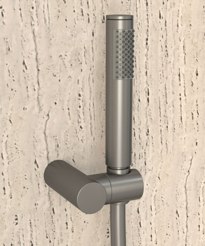 Thermostat-Duscharmatur zur Wandmontage Gunmetal - Corbeau