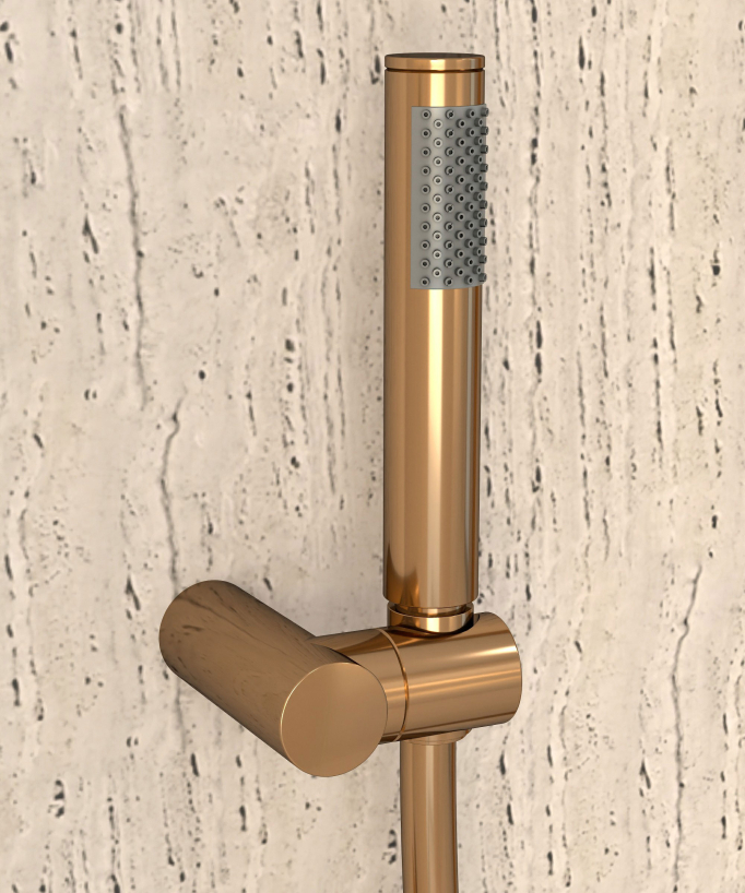 Thermostat-Duscharmatur Wandmontage Roségold - Corbeau