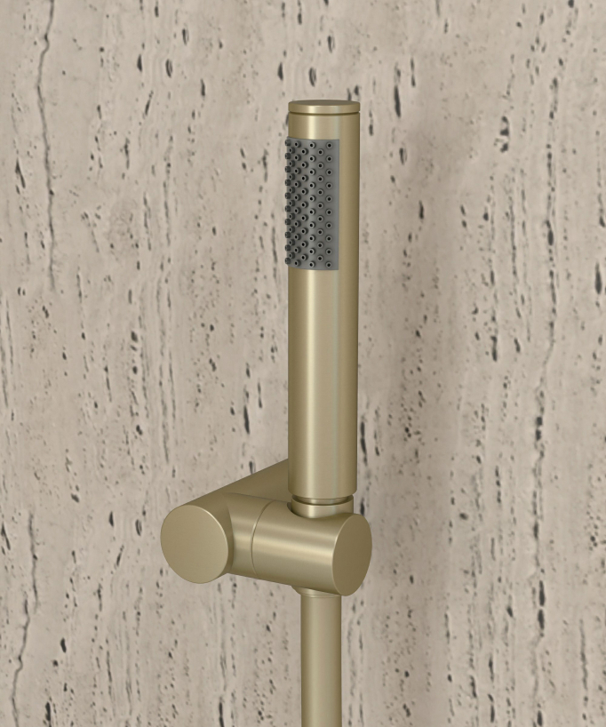 Wand-Thermostat Wannenarmatur Gebürstetes Gold - Corbeau