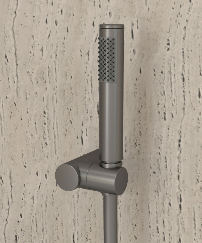 Thermostat-Wannenarmatur Aufputz Gun Metal – Corbeau