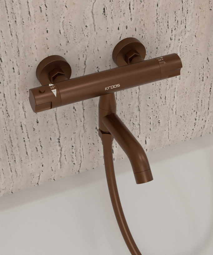 Corbeau Wannen-Thermostat Unterputz, Wandmontage