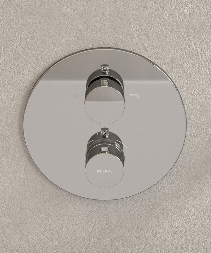 Unterputz-Thermostat-Badewannenarmatur Chrom - Corbeau