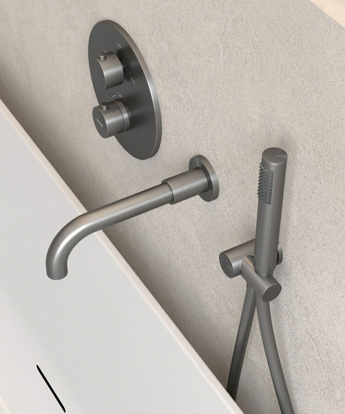 Unterputz-Wannen-Thermostatarmatur Gunmetal - Corbeau