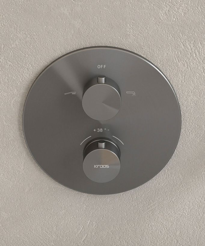 Unterputz-Wannen-Thermostatarmatur Gunmetal - Corbeau