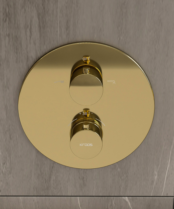 Unterputz-Wannen-Thermostatarmatur Gold - Corbeau
