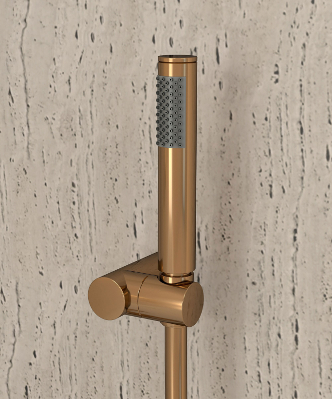 Wand-Thermostat-Badewannenarmatur Roségold - Corbeau