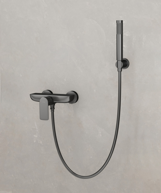 Wand-Duscharmatur Gun Metal Nunki