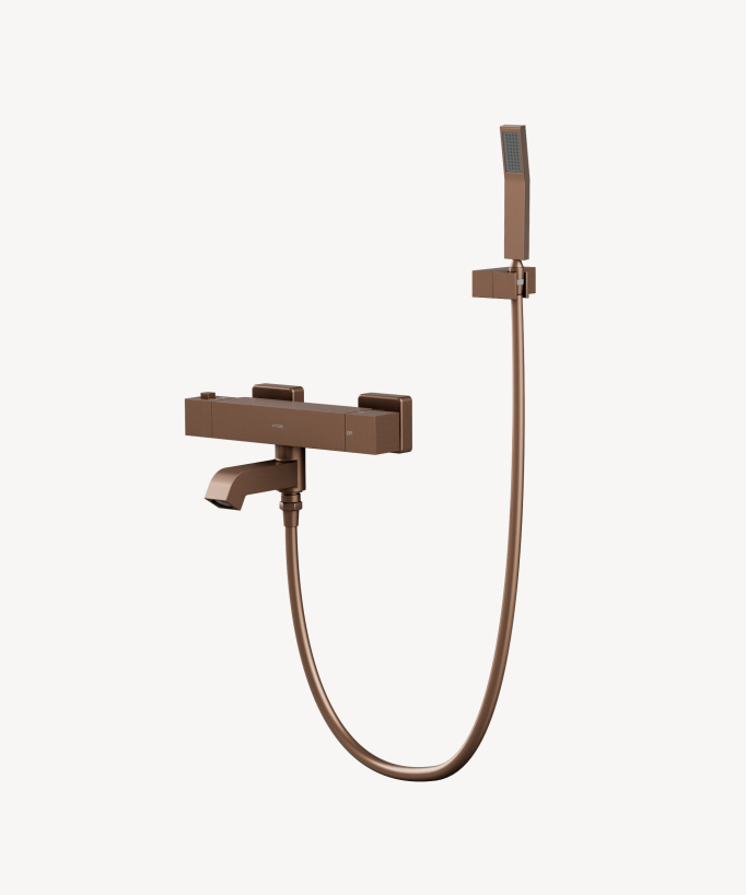 Sirius Aufputz-Badewannen-Thermostat Brauner Roségold gebürstet