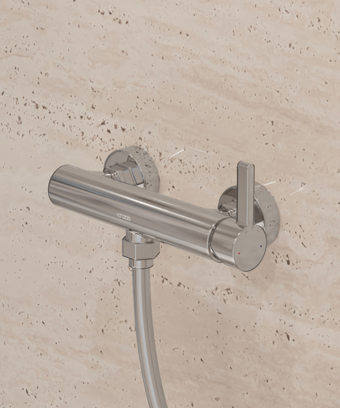 Wand-Duscharmatur Chrom - Fiumina