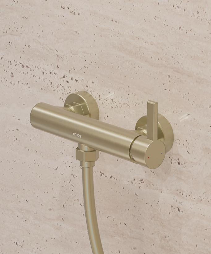 Wand-Duscharmatur Gebürstetes Gold – Fiumina