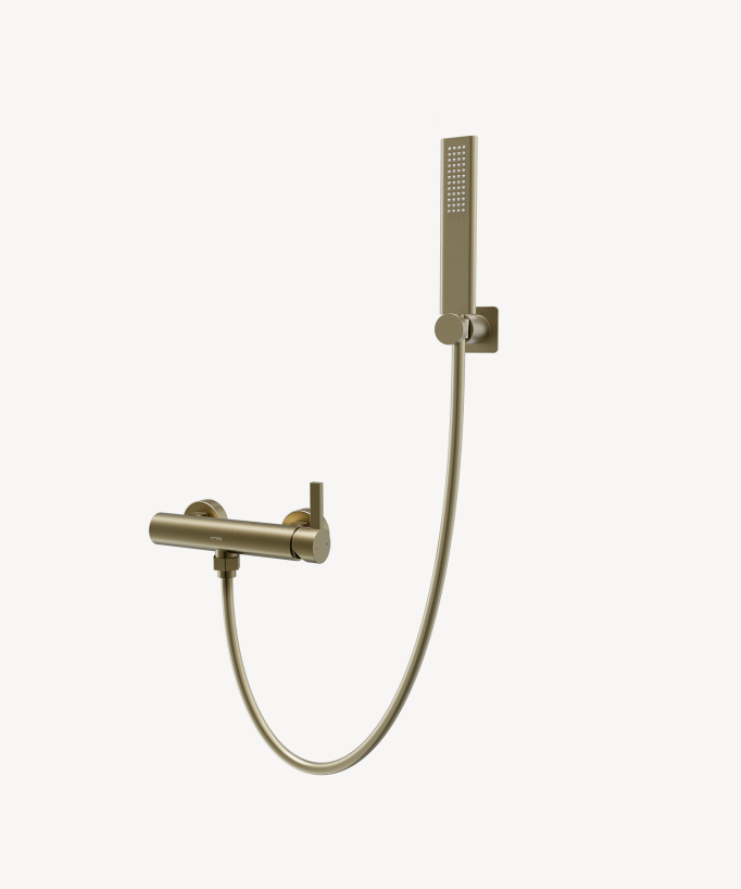 Wand-Duscharmatur Gebürstetes Gold – Fiumina