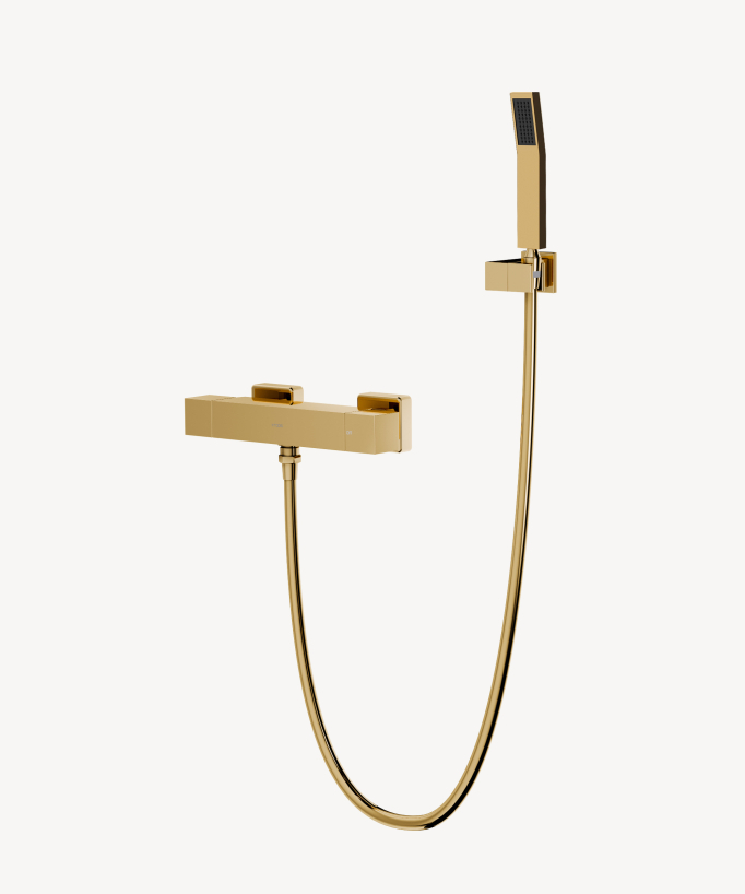 Wand-Thermostat-Duscharmatur Gold - Sirius