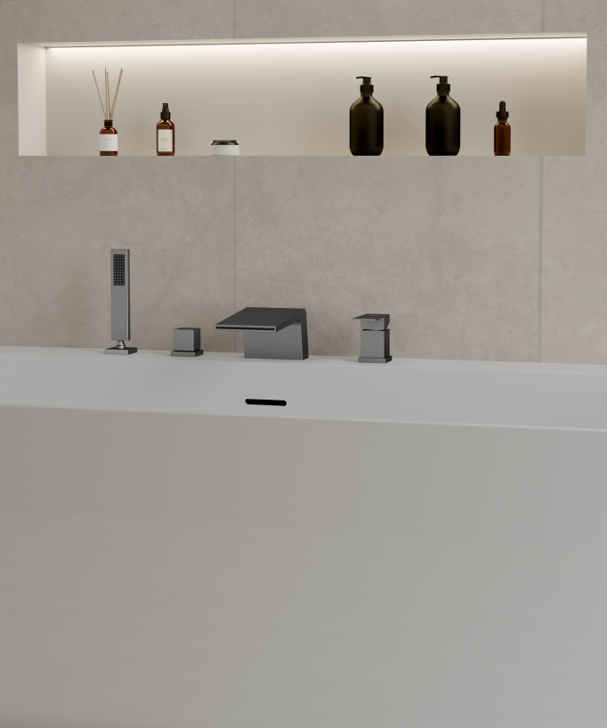 Wannenrandarmatur Gunmetal - Thilia