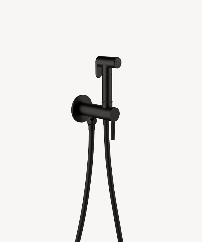 Unterputz-Bidet-Handbrause rund Schwarz - Corbeau