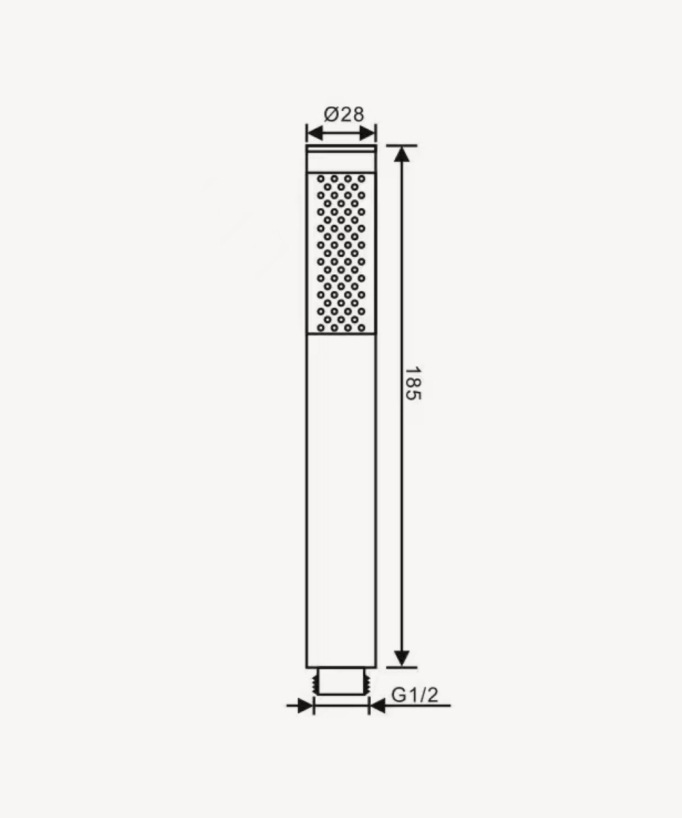 Stab-Handbrause aus Messing – Corbeau