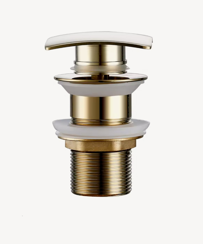 Quadratische Click-Clack-Ablaufgarnitur – Champagne