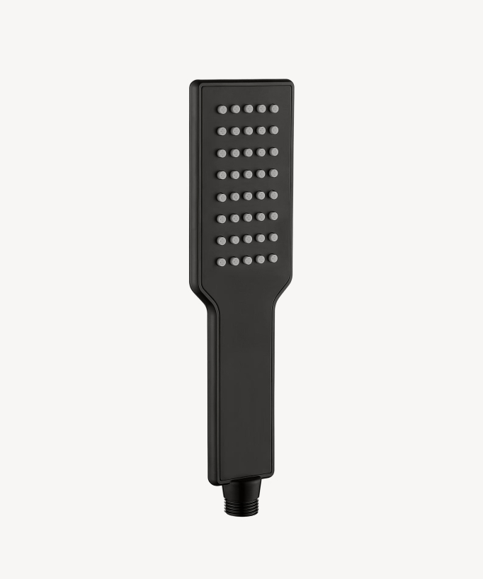Handbrause aus Edelstahl 1 Strahlart - Schwarz