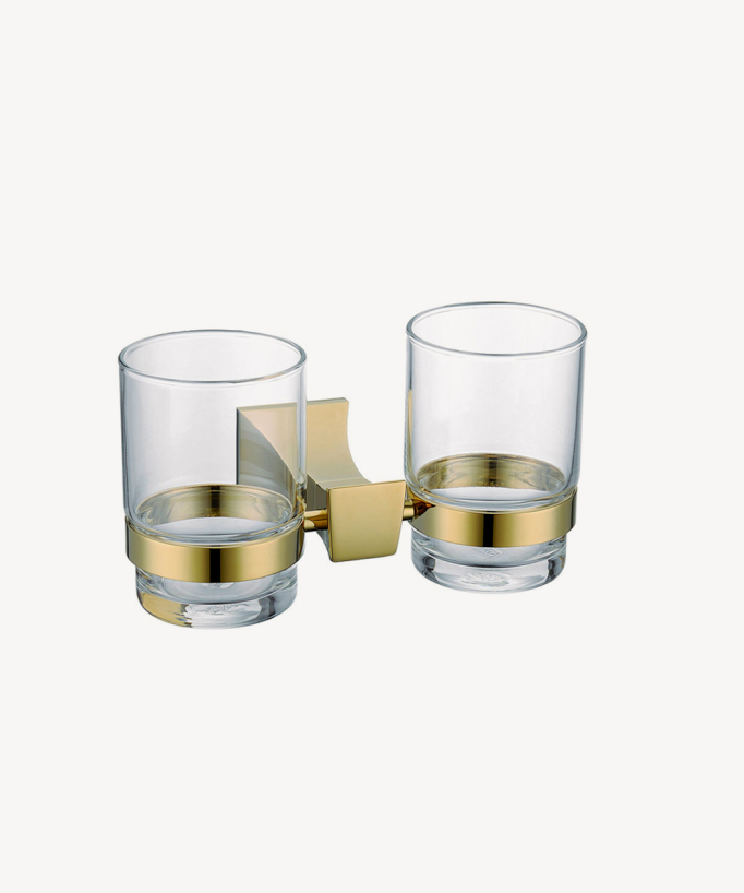 Doppel-Wandzahnglas Gold – Chloe