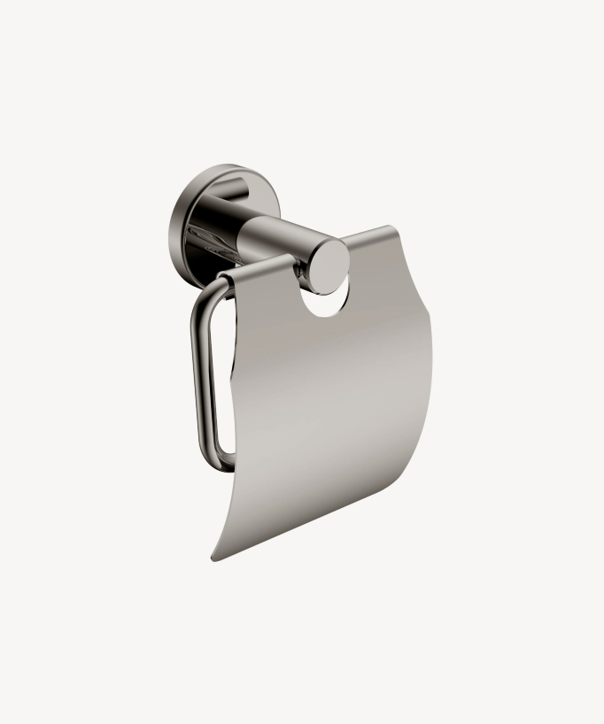 WC-Papierhalter mit Deckel Nickel gebürstet - Corbeau