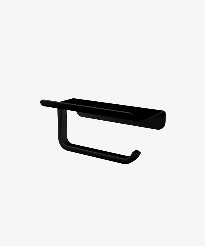 WC-Papierhalter Wandmontage Schwarz – Corbeau