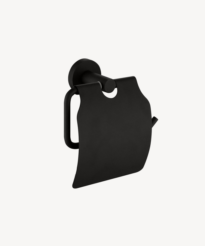 WC-Papierhalter mit Deckel Schwarz - Corbeau