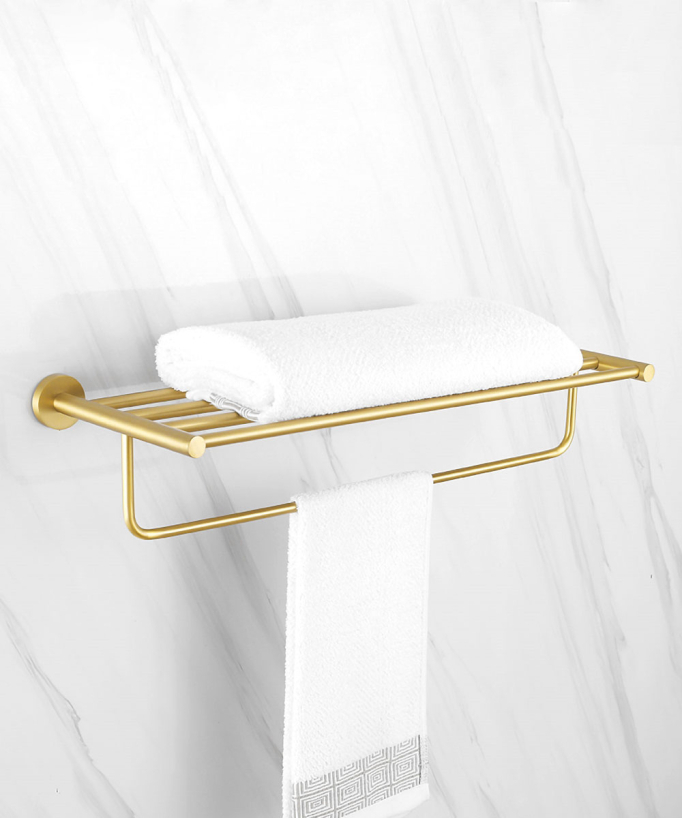 Wand-Handtuchhalter gebürstetes Gold - Corbeau