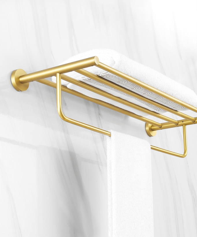 Wand-Handtuchhalter gebürstetes Gold - Corbeau