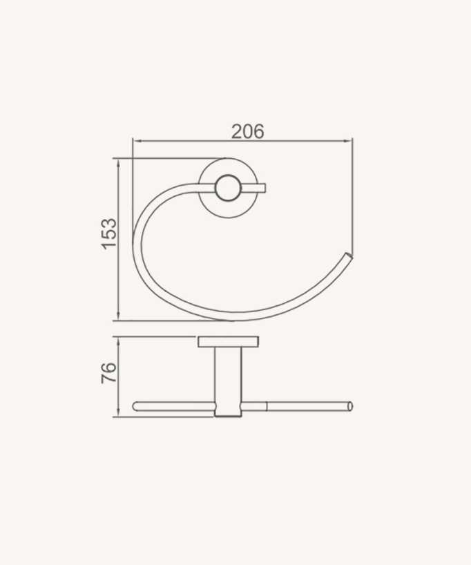 Handtuchring Chrom - Corbeau