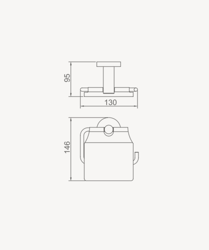WC-Papierhalter mit Deckel Chrom - Corbeau