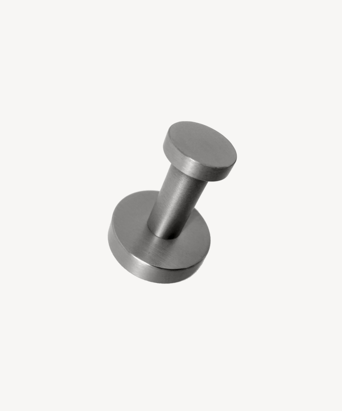 Einzelner Wandhaken Nickel gebürstet – Corbeau