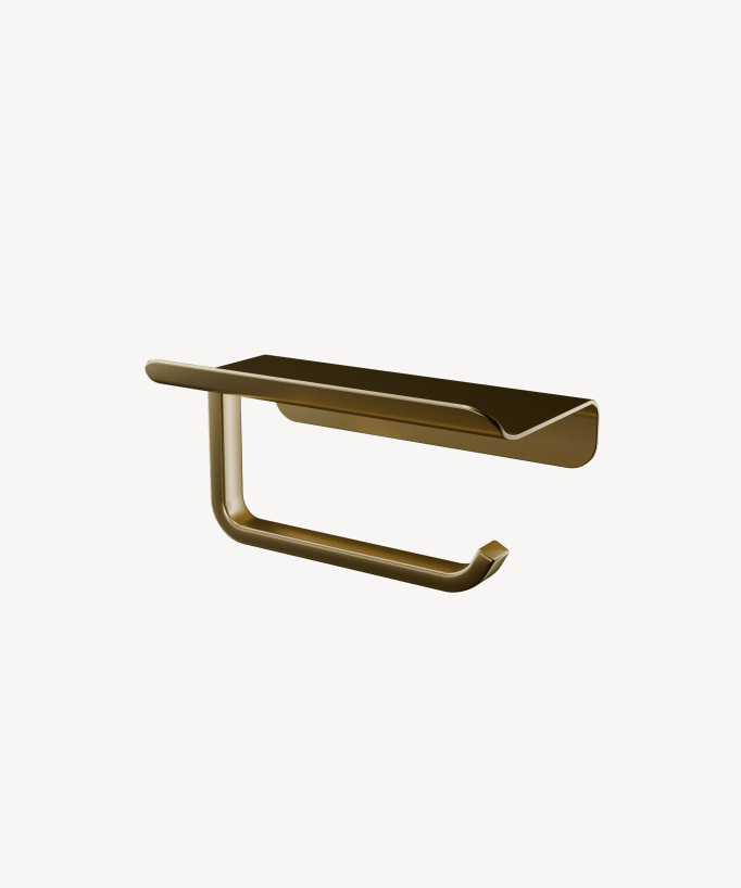 WC-Papierhalter Wandmontage gebürstetes Gold - Corbeau