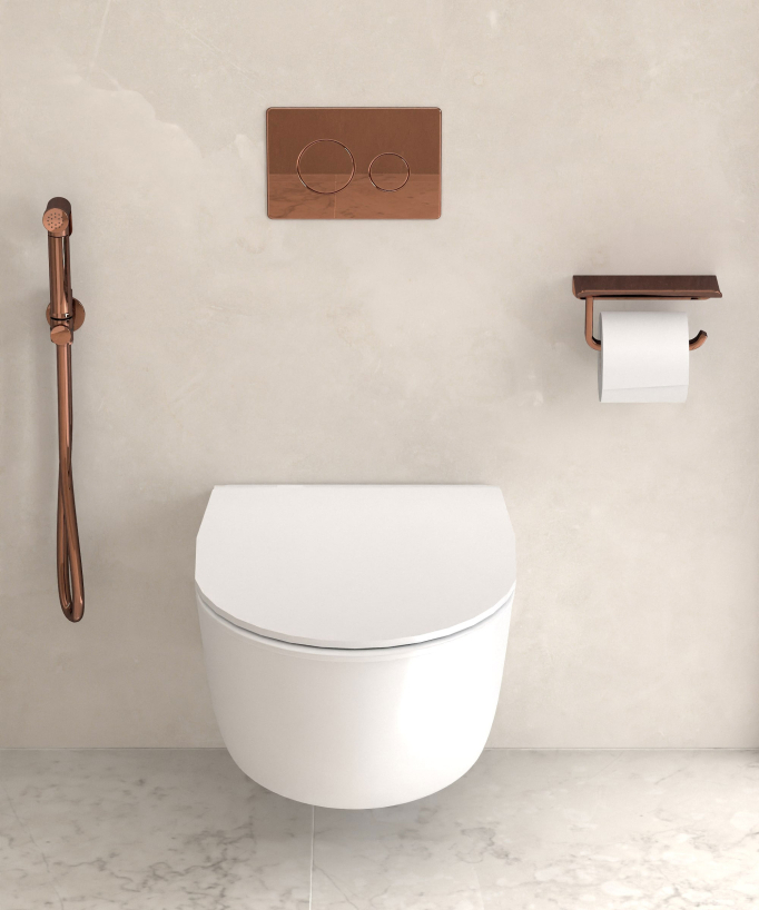 WC-Papierhalter zur Wandmontage Roségold – Corbeau