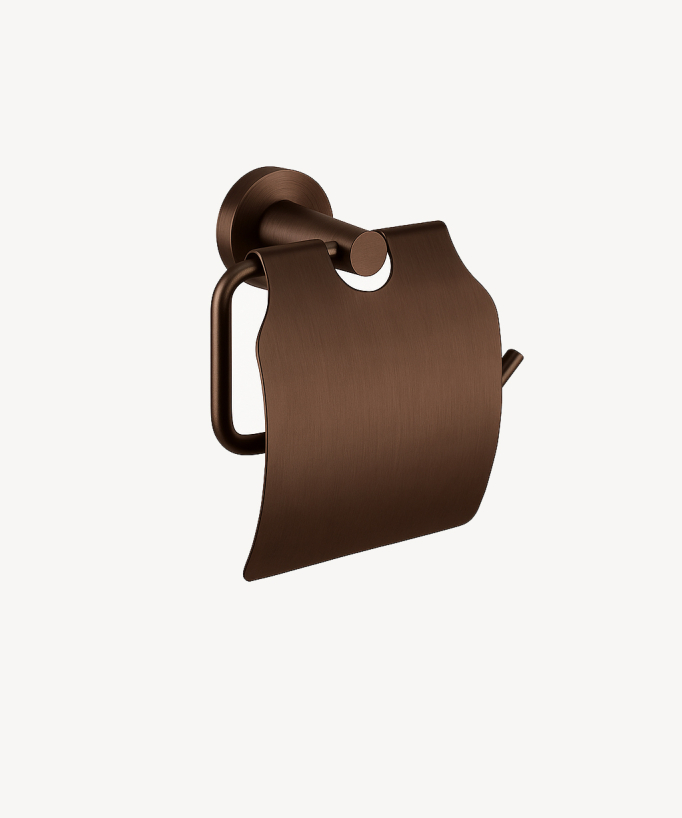WC-Papierhalter mit Deckel Moka gebürstet – Corbeau