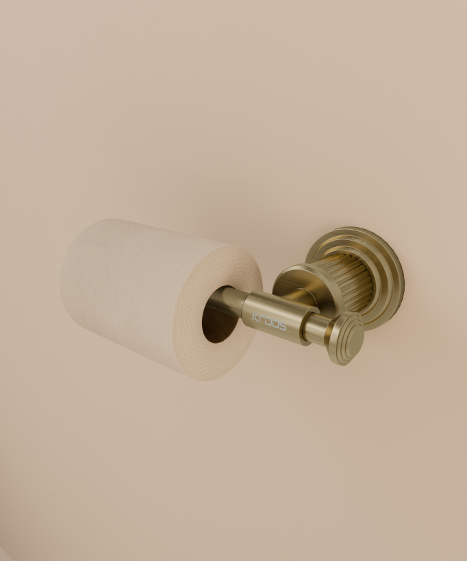 WC-Papierhalter zur Wandmontage, gebürstetes Gold – Hera