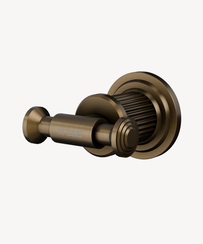 Doppel-Haken Bronze gebürstet – Hera