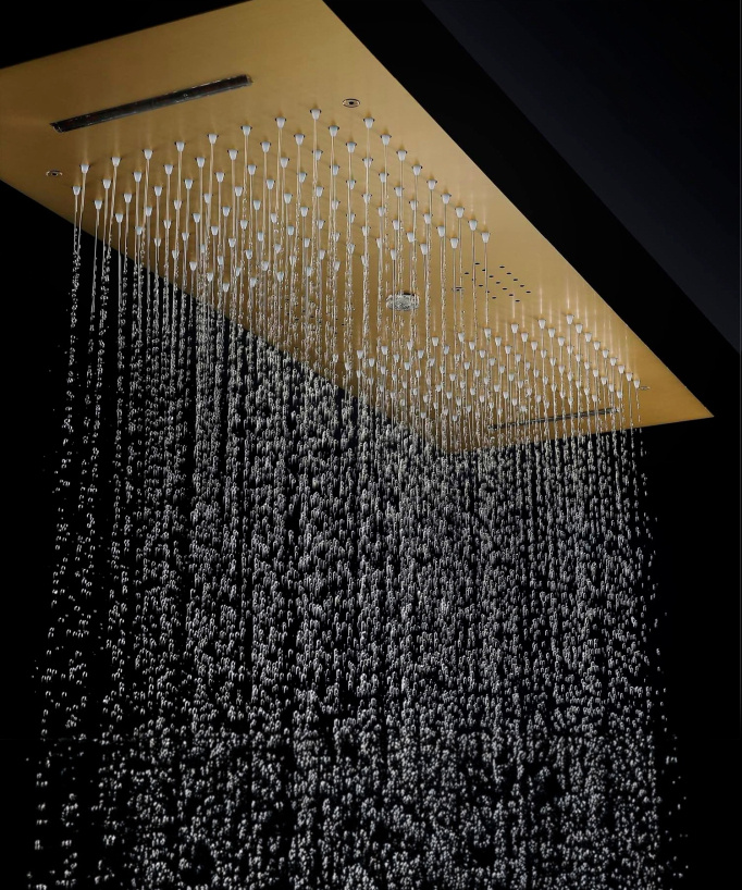 Modernes Thermostat-Duschsystem – LED-Regenhimmel 900x300 mm, 3 Körperdüsen