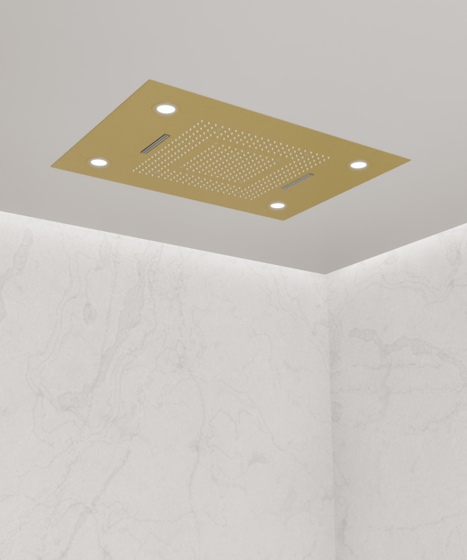 Thermostatisches LED Duschsystem mit Multifunktions-Regenhimmel – 600x800 mm