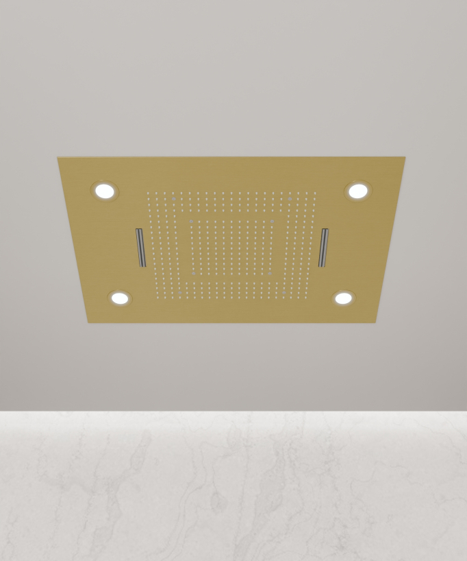 Thermostatisches LED Duschsystem mit Multifunktions-Regenhimmel – 600x800 mm