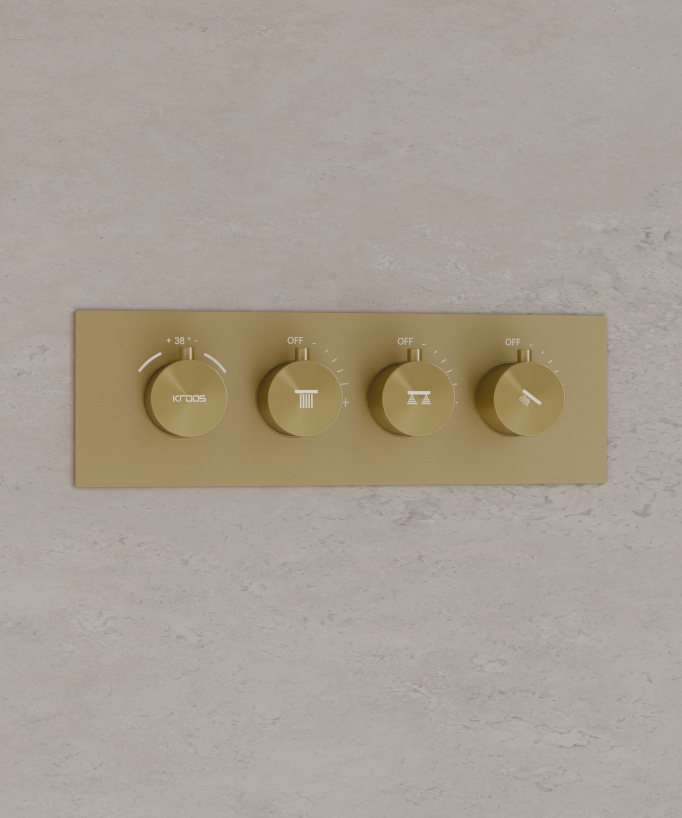 Unterputz-Duschsystem Thermostat Decke mit LED