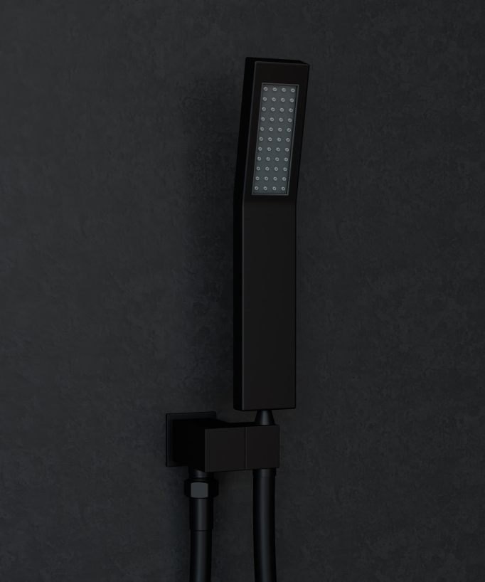 Sirius Unterputz-Duschset mit LED-Regenbrause für Deckenmontage, Thermostatarmatur