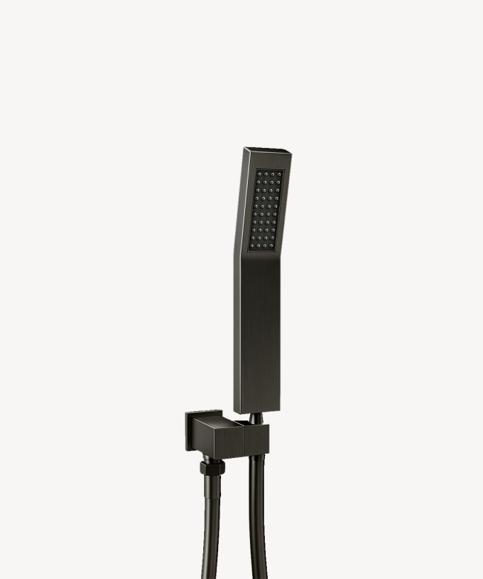Thermostatisches Duschset mit LED-Regenbrause Einbau Decke Gunmetal - Sirius