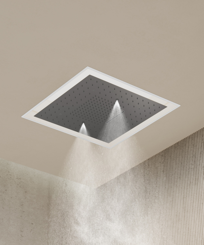 Sirius Duschsystem Unterputz mit LED-Chromotherapie – Thermostatarmatur