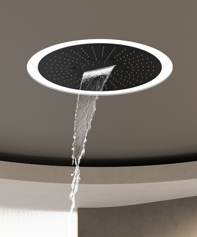 Wellness LED Duschsystem Unterputz Schwarz – Corbeau