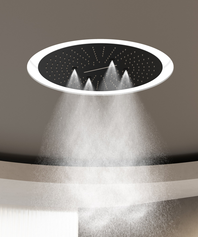 Wellness LED Duschsystem Unterputz Schwarz – Corbeau