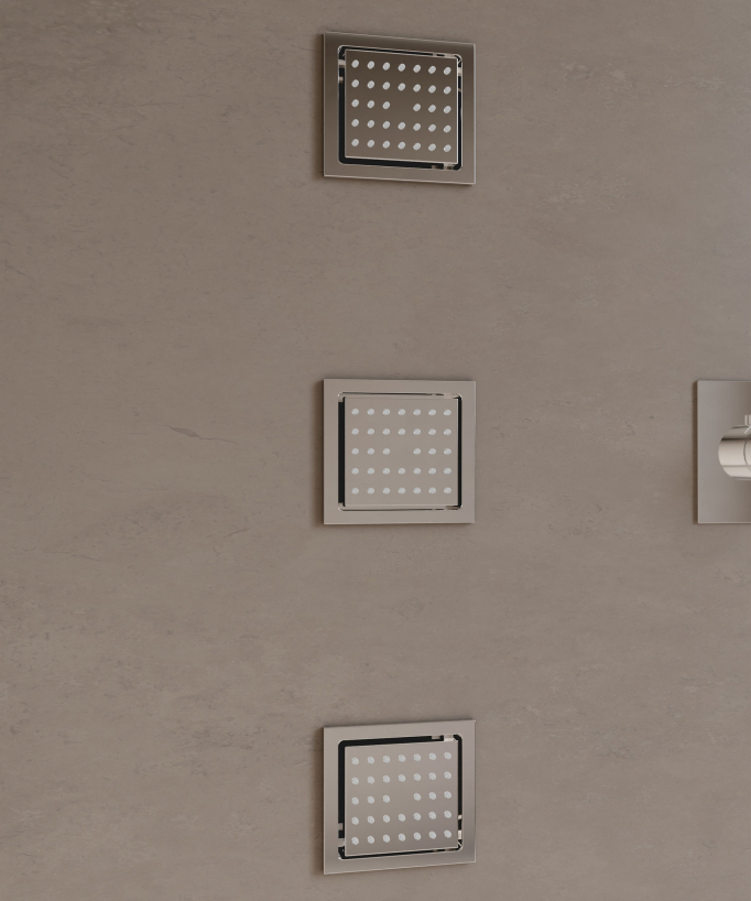 Moderne Thermostat-Duschsystem Chrom – LED Regendusche 900x300 mm, 3 Körperdüsen