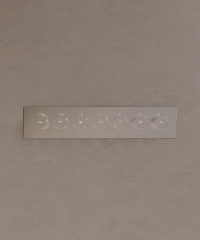 Moderne Thermostat-Duschsystem Chrom – LED Regendusche 900x300 mm, 3 Körperdüsen