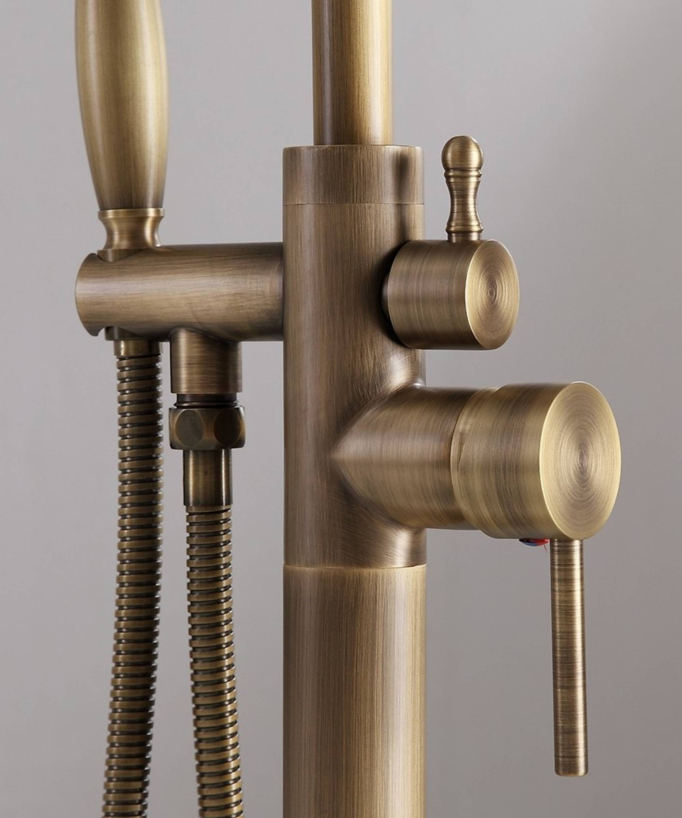 Stand-Badewannenarmatur Einhebelmischer bronze – Corbeau