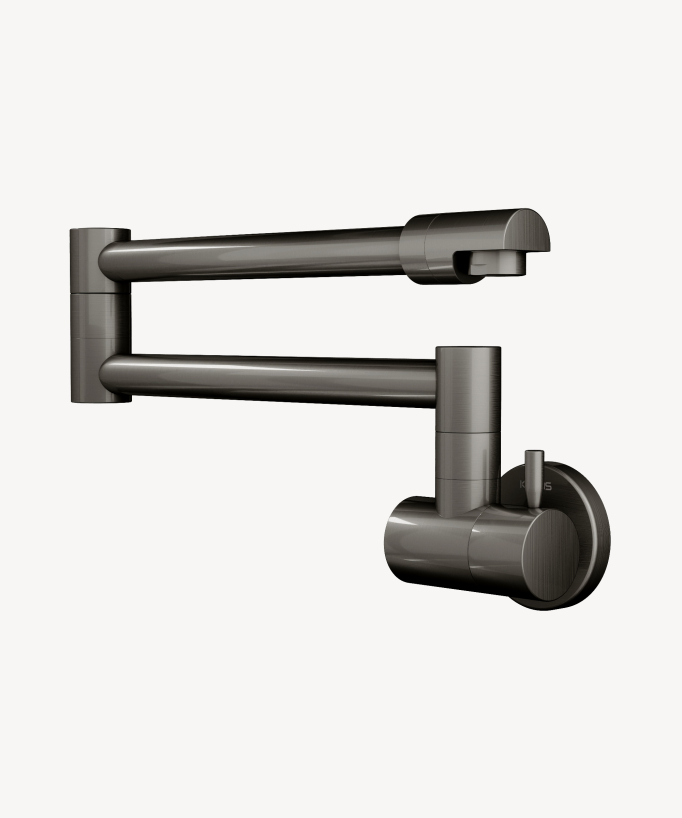 Wand-Küchenarmatur Kaltwasser Gunmetal – Corbeau