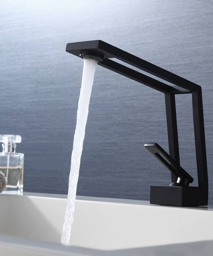Design Waschtischarmatur - Schwarz matt